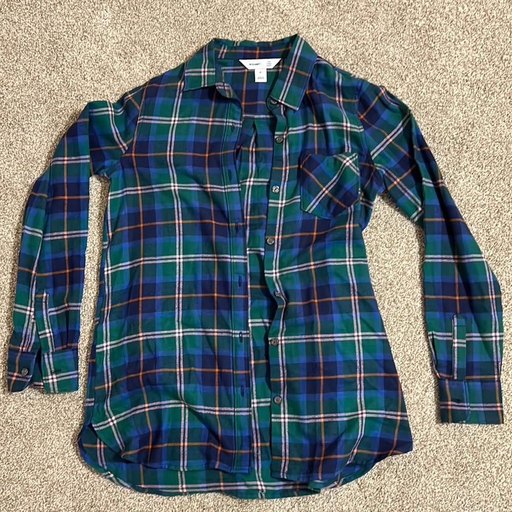 Old navy plaid tunic shirt